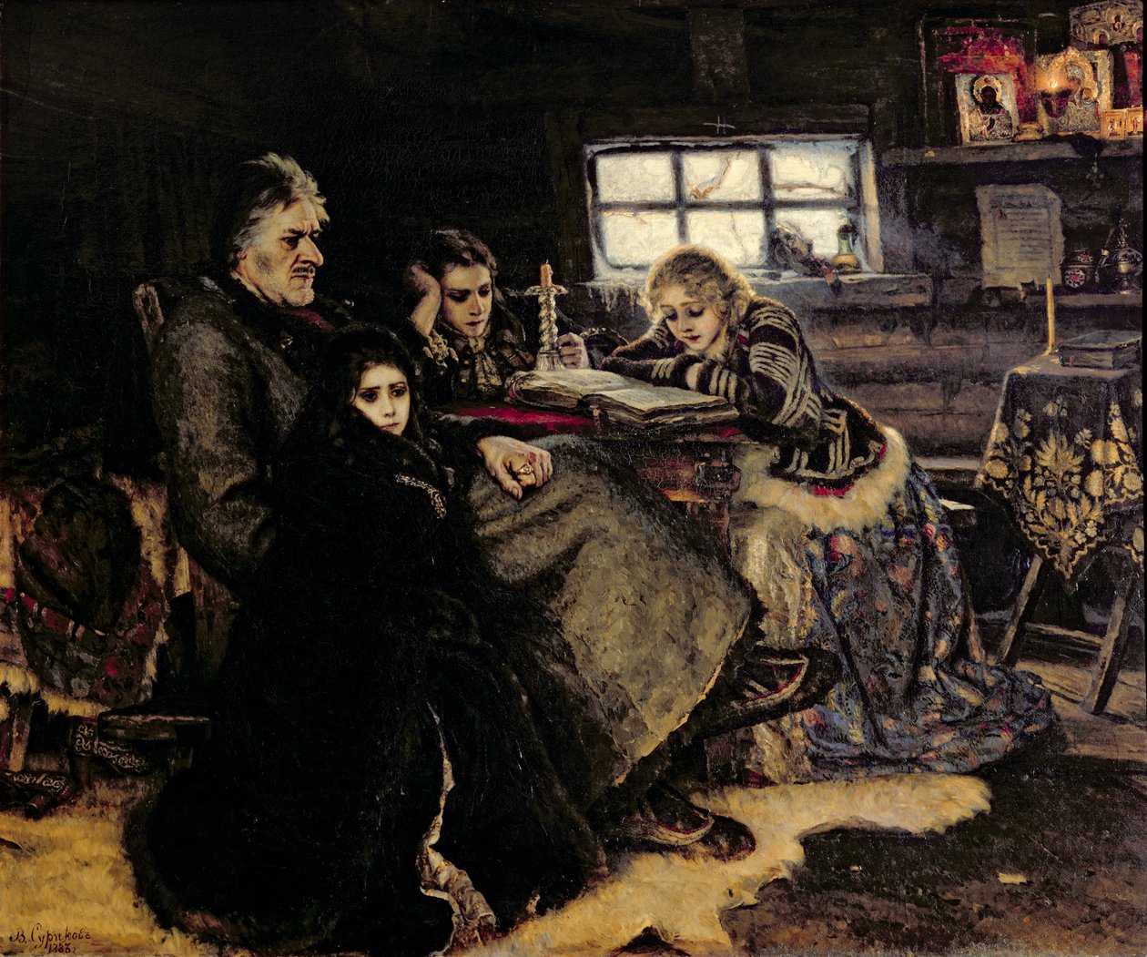A Mensikov család Beriozovóban, 1883 alkotó: Vasilij Ivanovic Surikov