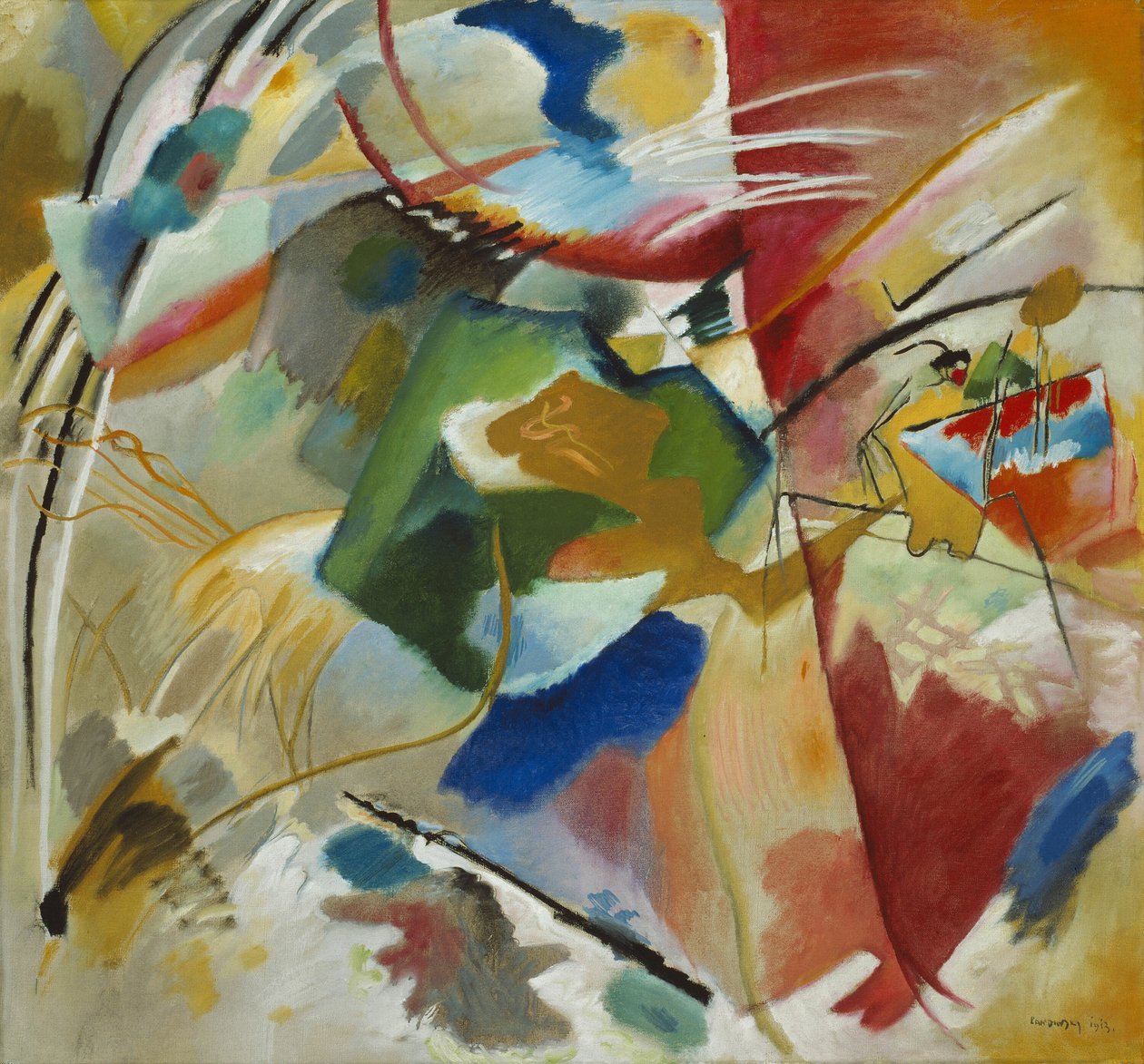 Festmény Green Centerrel, 1913. alkotó: Wassily Kandinsky