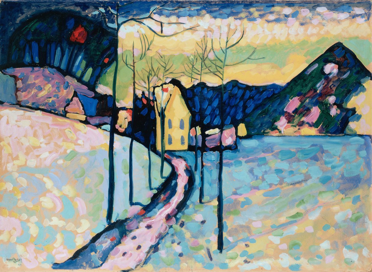 Téli táj, 1909. alkotó: Wassily Kandinsky