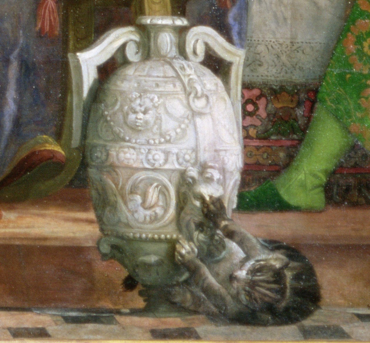Macska és váza, részlet a Kánai Házasság lakomából, 1562 körül, olaj, vászon, 94932 részlet alkotó: Paolo Veronese