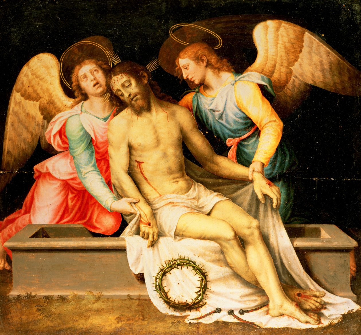 Pieta (Christus Patiens), 1550 (panel) alkotó: Vicente Juan Macip