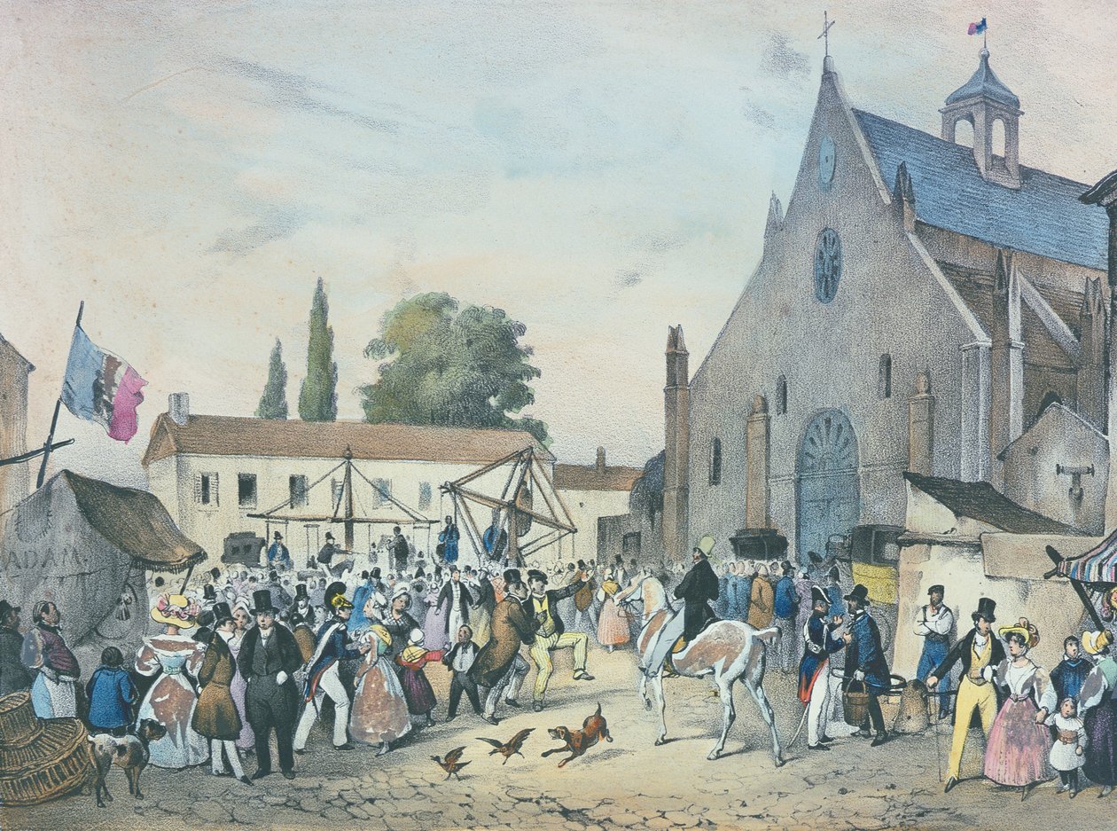 "Helyi ünnepségek Párizs környékén", sorozat, 1830, A Saint Jean Sceaux-ban alkotó: Victor Adam