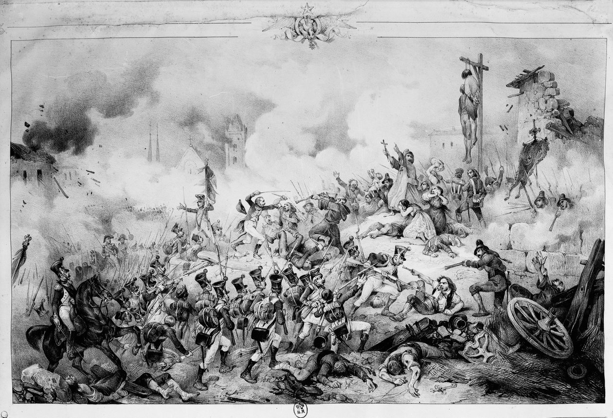 Saragossa ostroma és elfoglalása, 1809 alkotó: Victor Adam