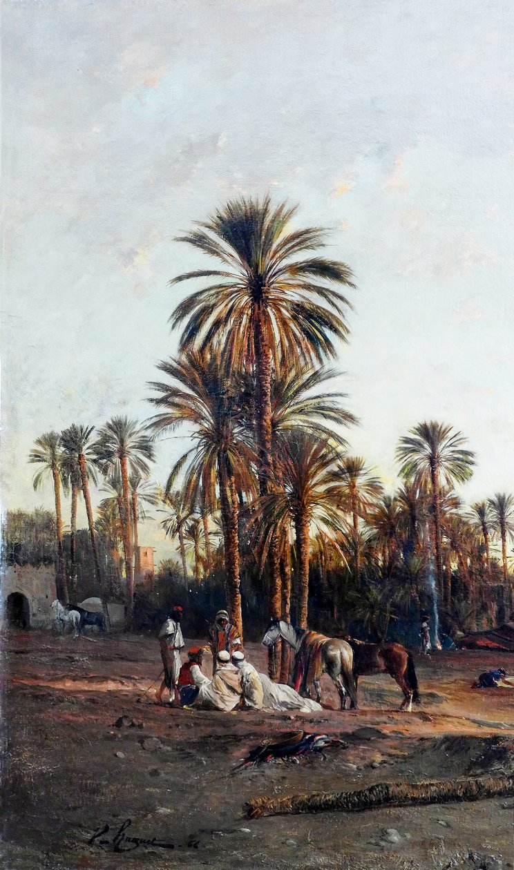 Oázis széle, részlet alkotó: Victor Pierre Huguet