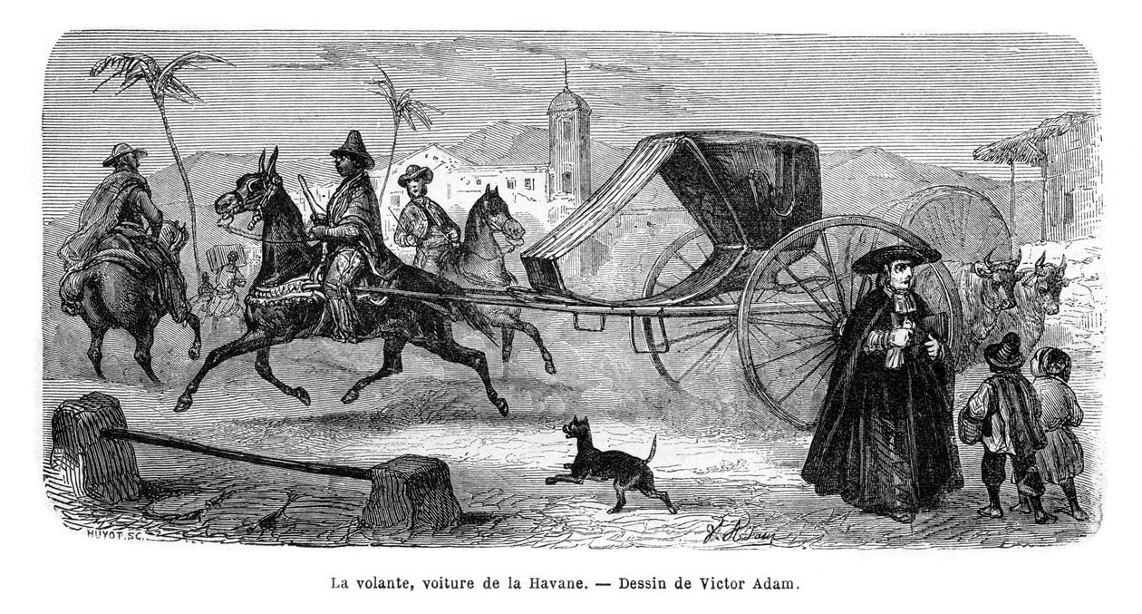 Carriage, Havanna, Kuba, 1859. alkotó: Victor Adam