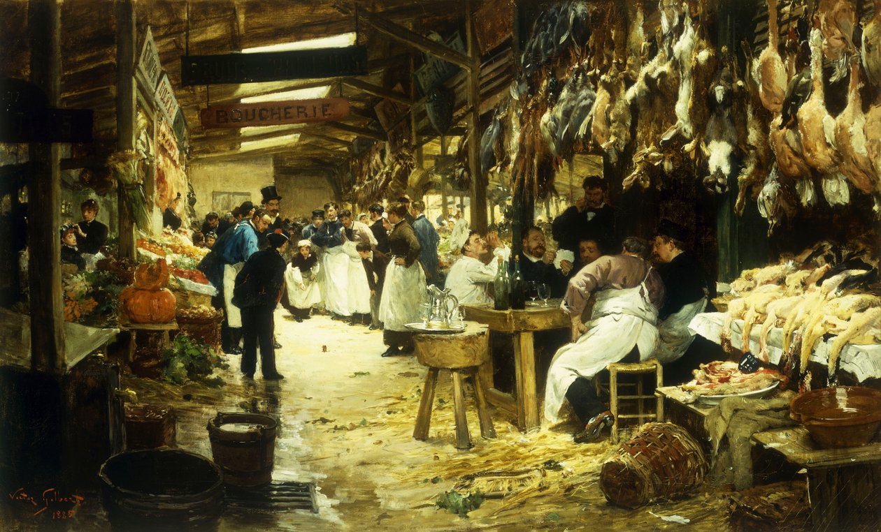A piactér, 1885 alkotó: Victor Gabriel Gilbert