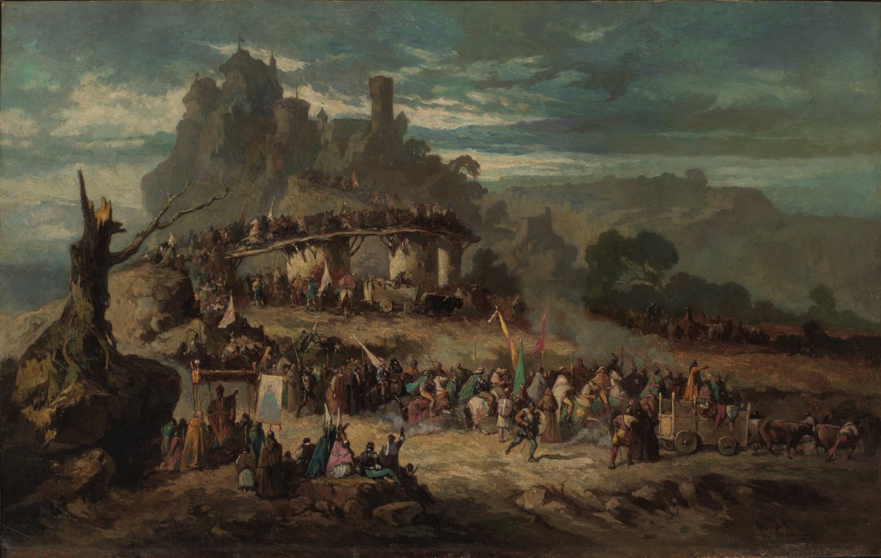 A keresztesek távozása, 1863. alkotó: Victor Nehlig