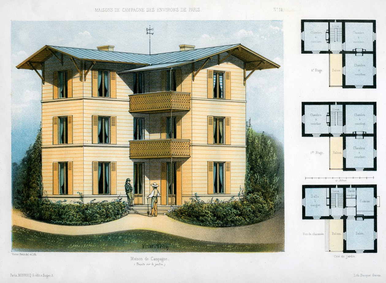 Tájház, 1860 alkotó: Victor Petit