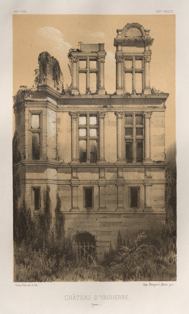 ...pl. 66, Château DYrouerre Yonne, 1860. alkotó: Victor Petit