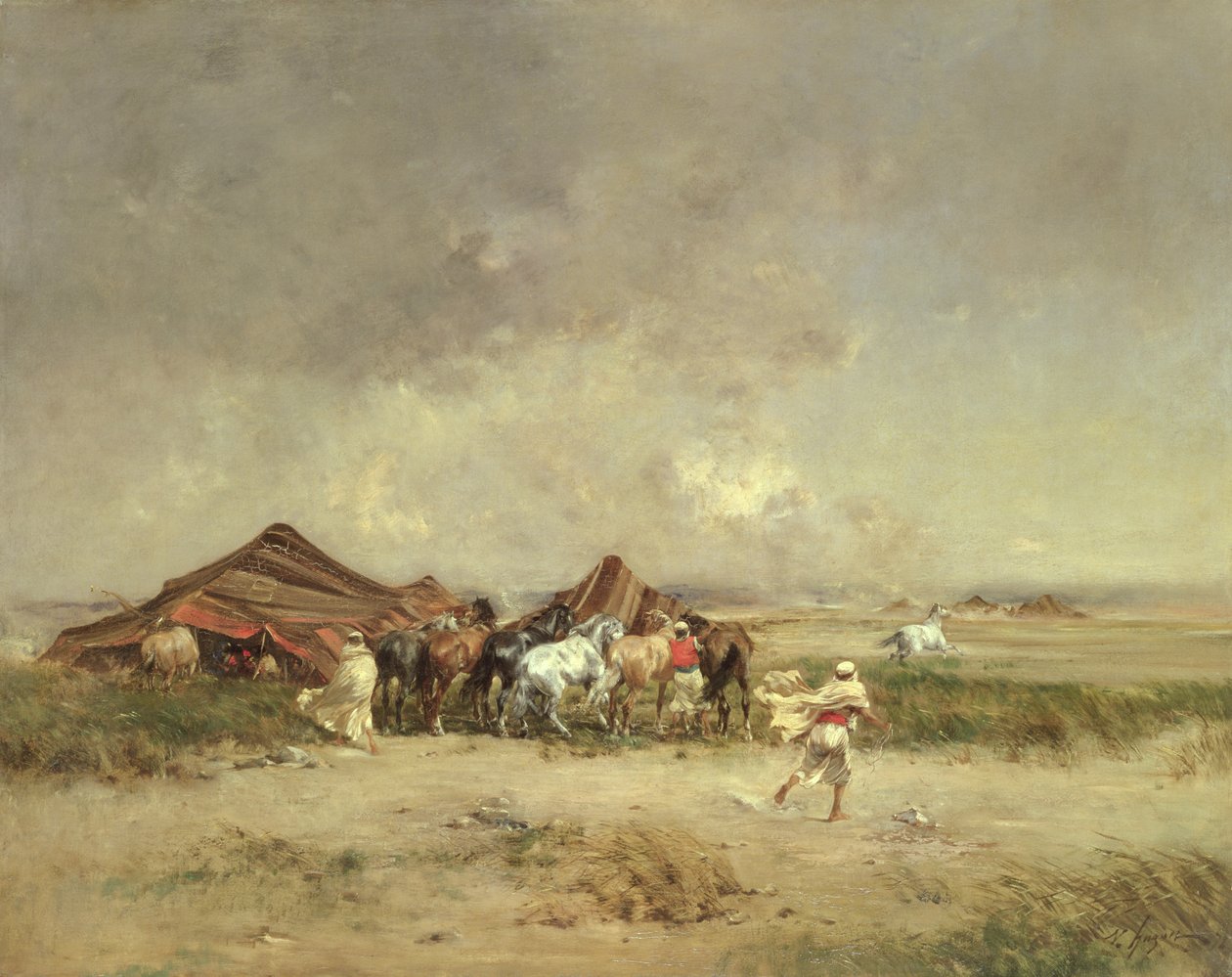 Arab tábor, 1872 alkotó: Victor Pierre Huguet