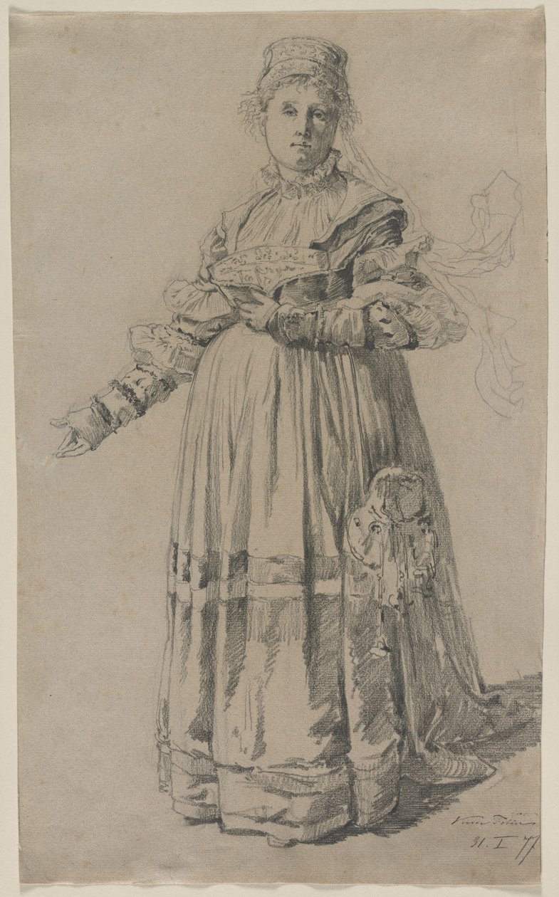 Álló nő, 1877. alkotó: Victor Tobler