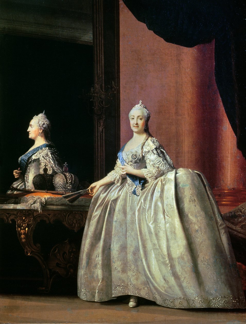 II. Katalin császárné a tükör előtt, 1779 alkotó: Vigilius Erichsen
