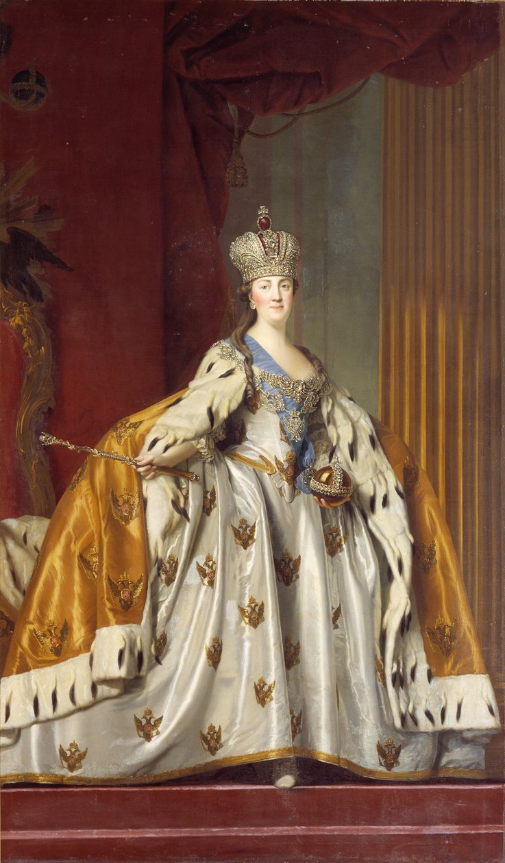 Oroszország II. Katalin koronázási ruhában alkotó: Vigilius Eriksen