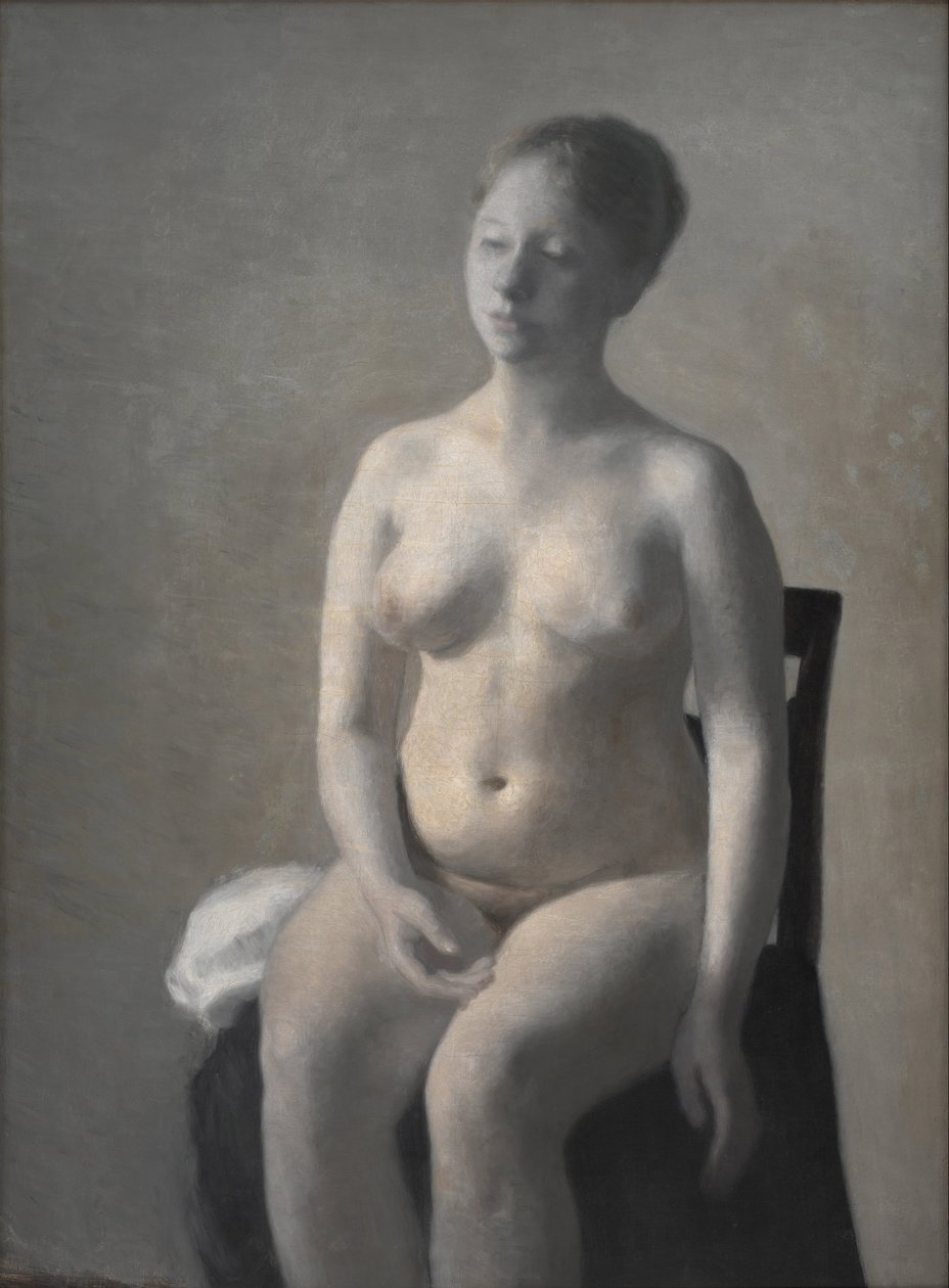 Ülő női akt, 1889. alkotó: Vilhelm Hammershøi