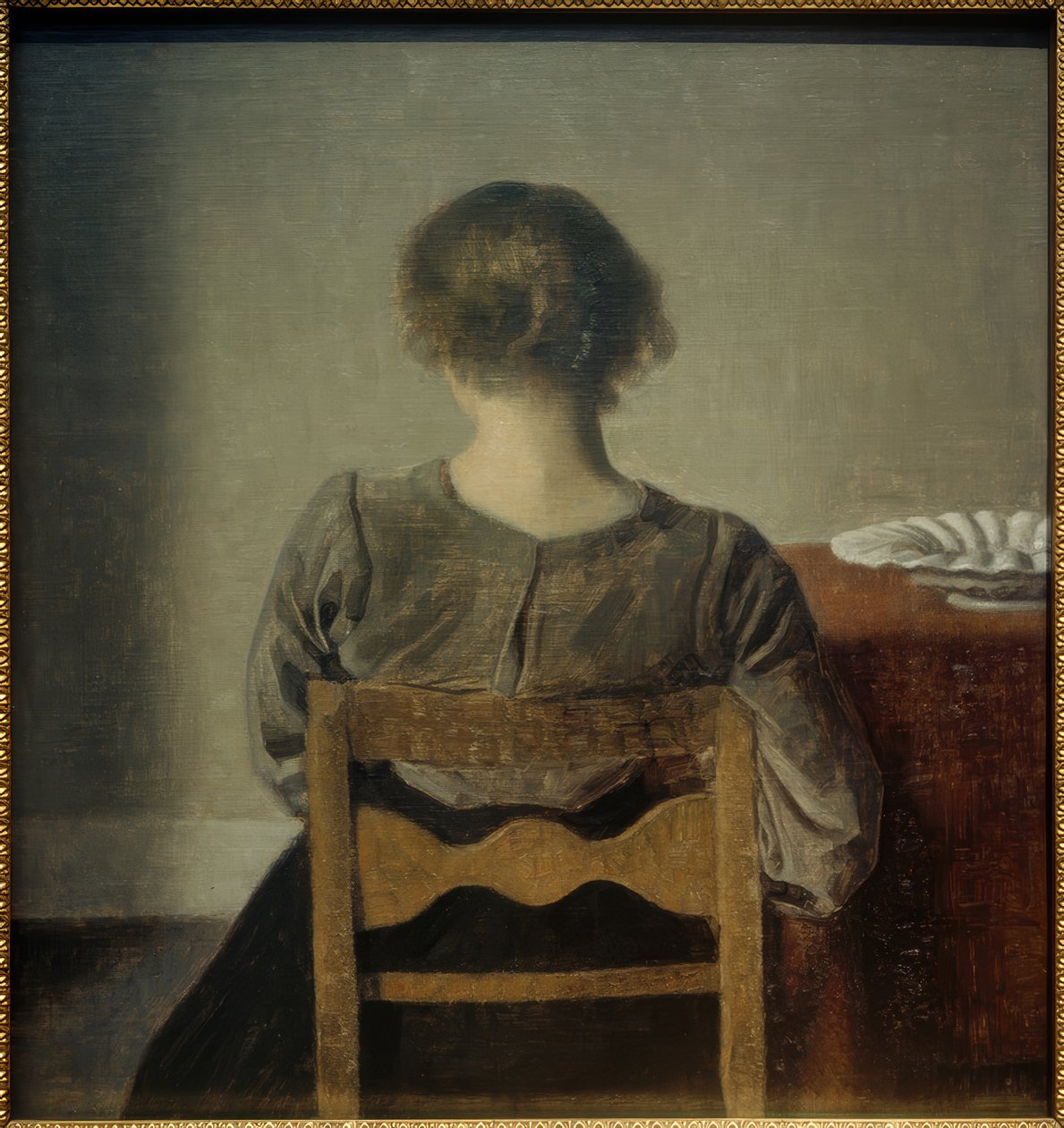 Fiatal nő. Pihenés alkotó: Vilhelm Hammershoi