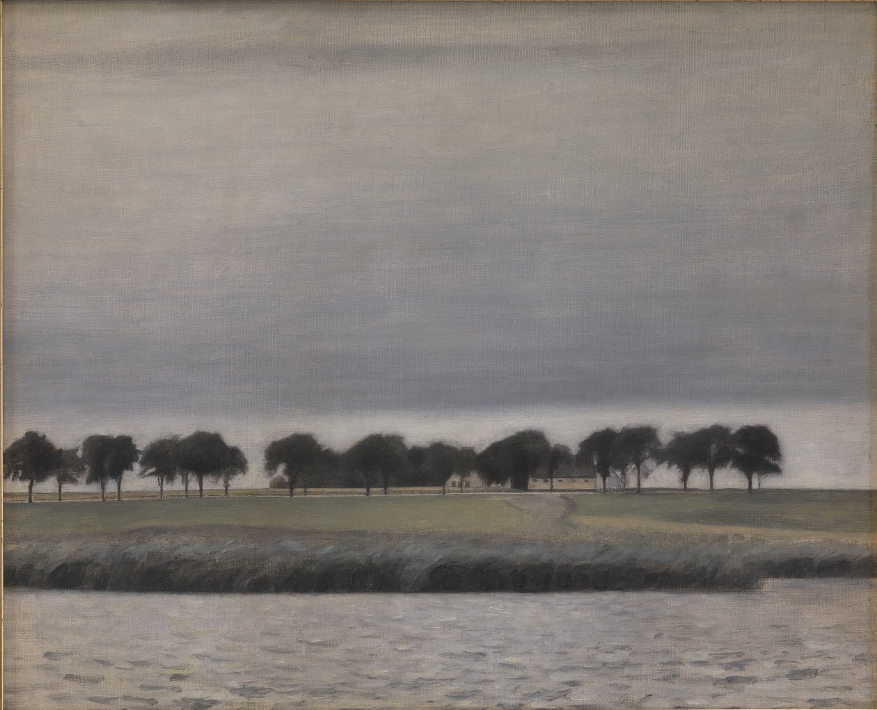 Tanulmány a Napesőre, Gentofte-tó alkotó: Vilhelm Hammershoi