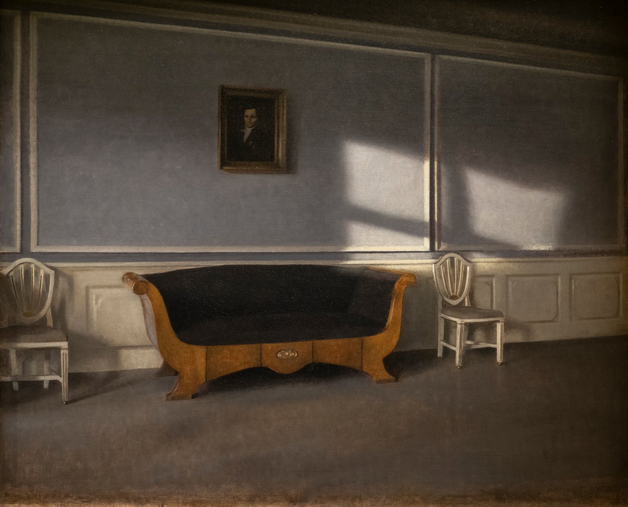 Napfényes rayson a nappaliban, III alkotó: Vilhelm Hammershoi