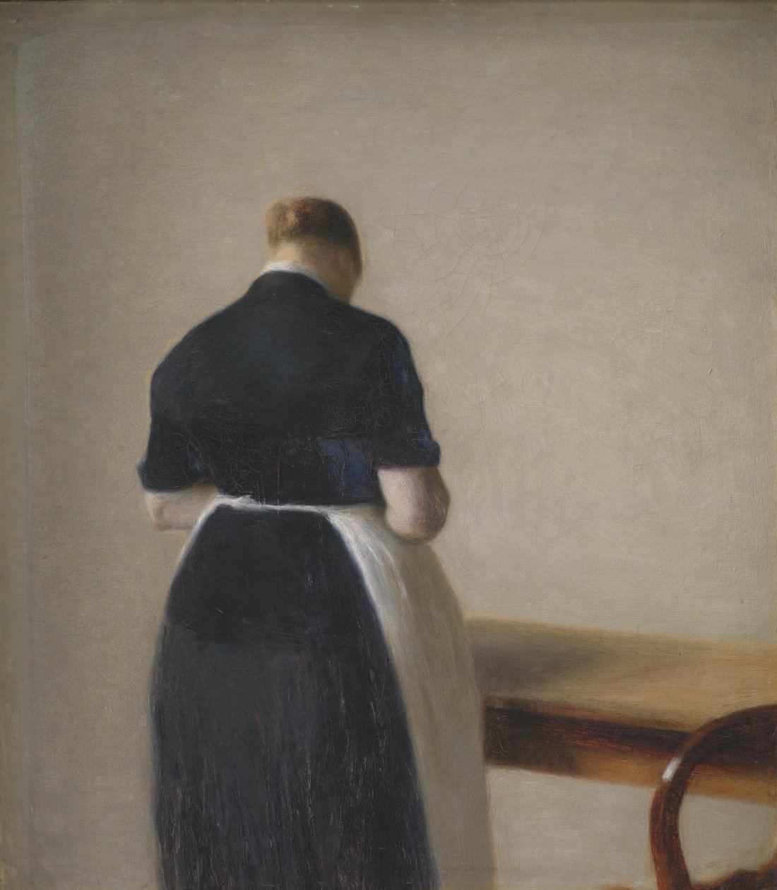 Nő hátulról nézve alkotó: Vilhelm Hammershoi