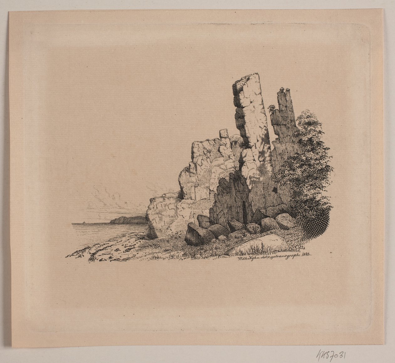 Bornholm sziklás partja alkotó: Vilhelm Kyhn