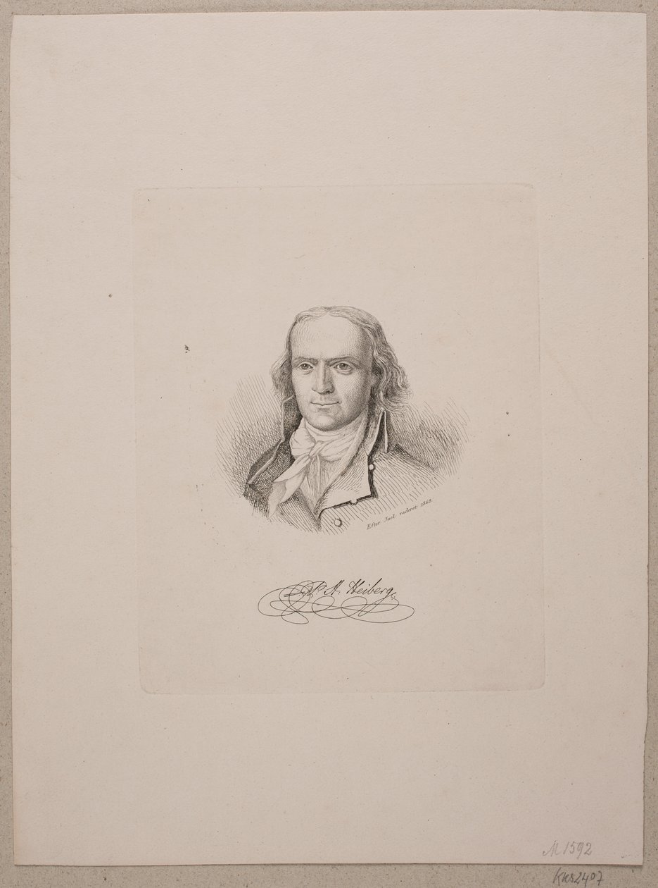 P. A. Heiberg portréja alkotó: Vilhelm Kyhn