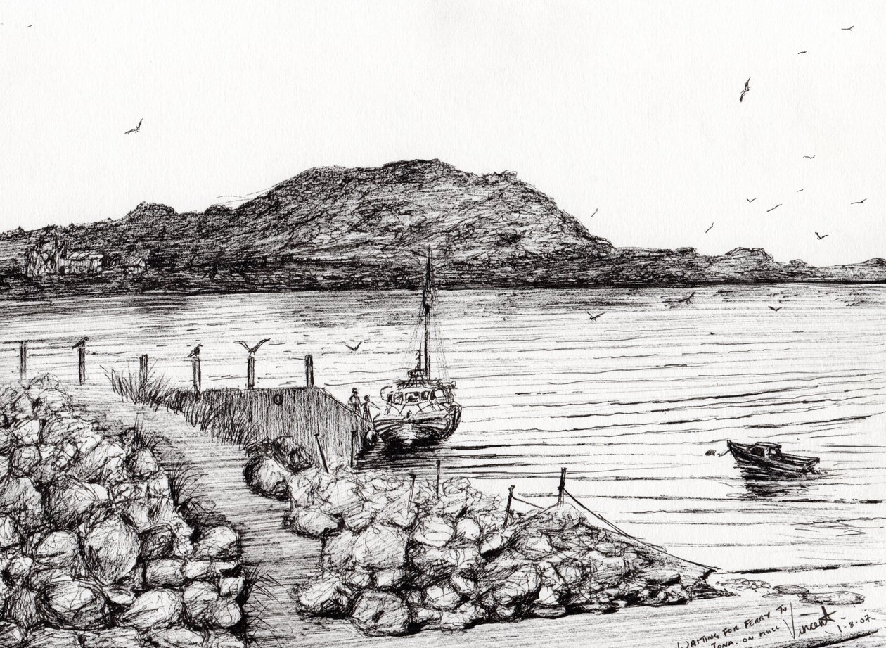 Iona, Mull Scotland, 2007, (tinta papíron) alkotó: Vincent Alexander Booth