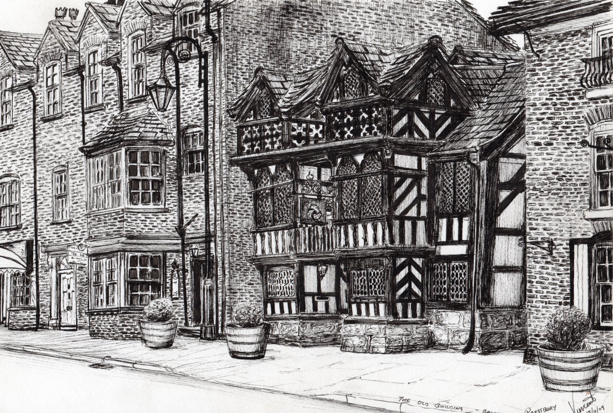 Prestbury NatWest Bank, 2009, (tinta papíron) alkotó: Vincent Alexander Booth