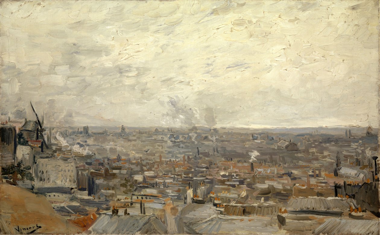 Kilátás Párizsra a Montmartre felől alkotó: Vincent van Gogh