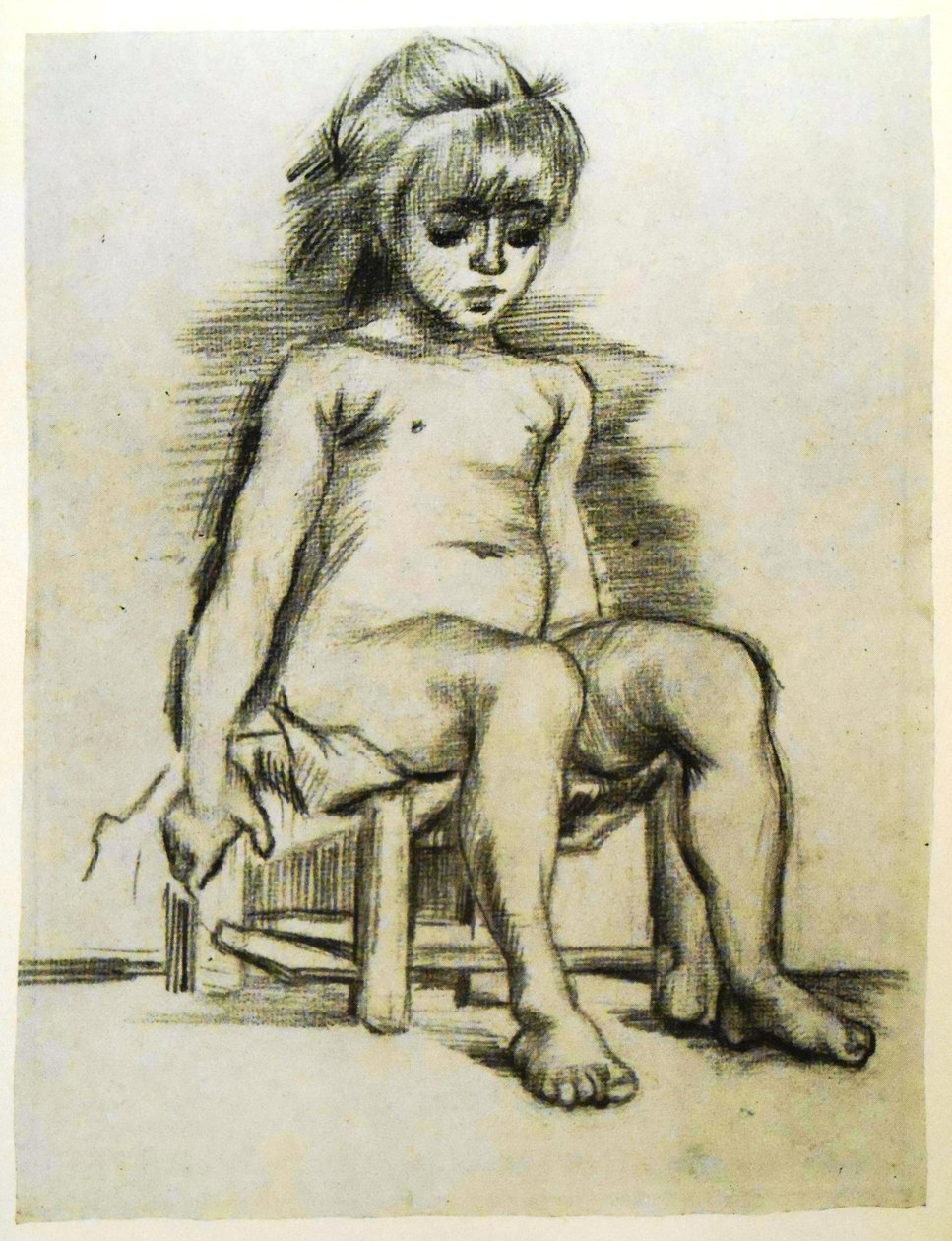 Egy meztelen lány rajza alkotó: Vincent van Gogh