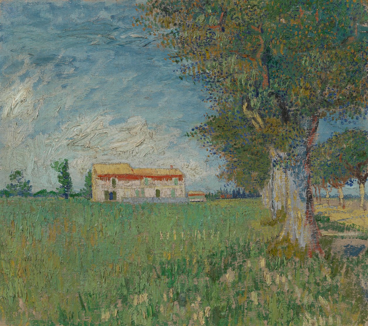 Parasztház búzamezőn alkotó: Vincent van Gogh