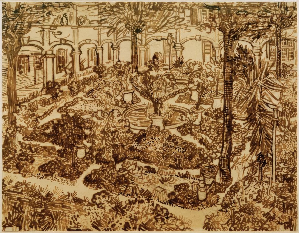 Kórház kertje alkotó: Vincent van Gogh