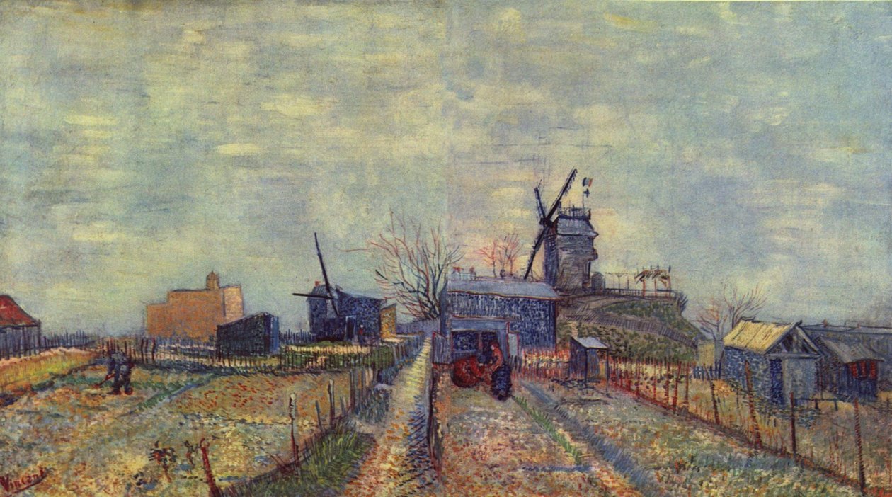 Zöldségkertek a Montmartre -on alkotó: Vincent van Gogh