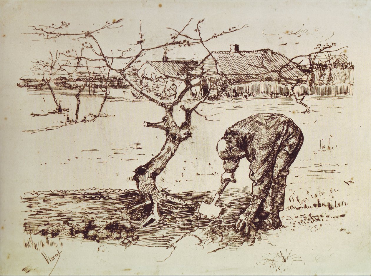 Öregasszony hátulról nézve alkotó: Vincent van Gogh