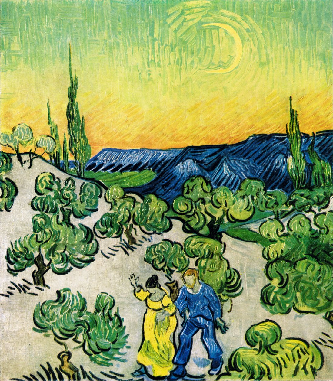 Séta a holdfényben alkotó: Vincent van Gogh