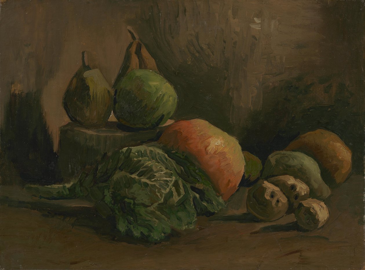Csendélet zöldségekkel és gyümölcsökkel alkotó: Vincent van Gogh