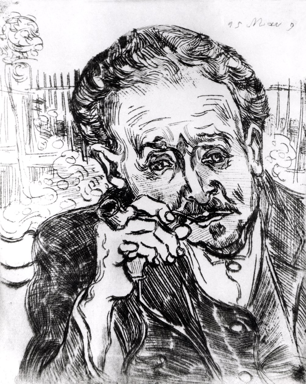 A pipás férfi, Paul Gachet doktor (1828-1909) portréja 1890. március 15. alkotó: Vincent van Gogh