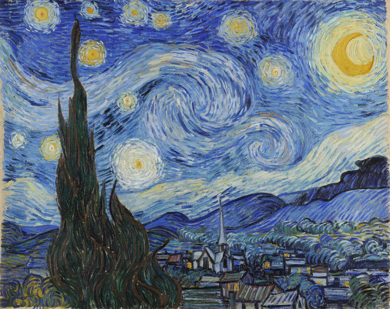 Csillagos éjszaka, 1889. június alkotó: Vincent van Gogh