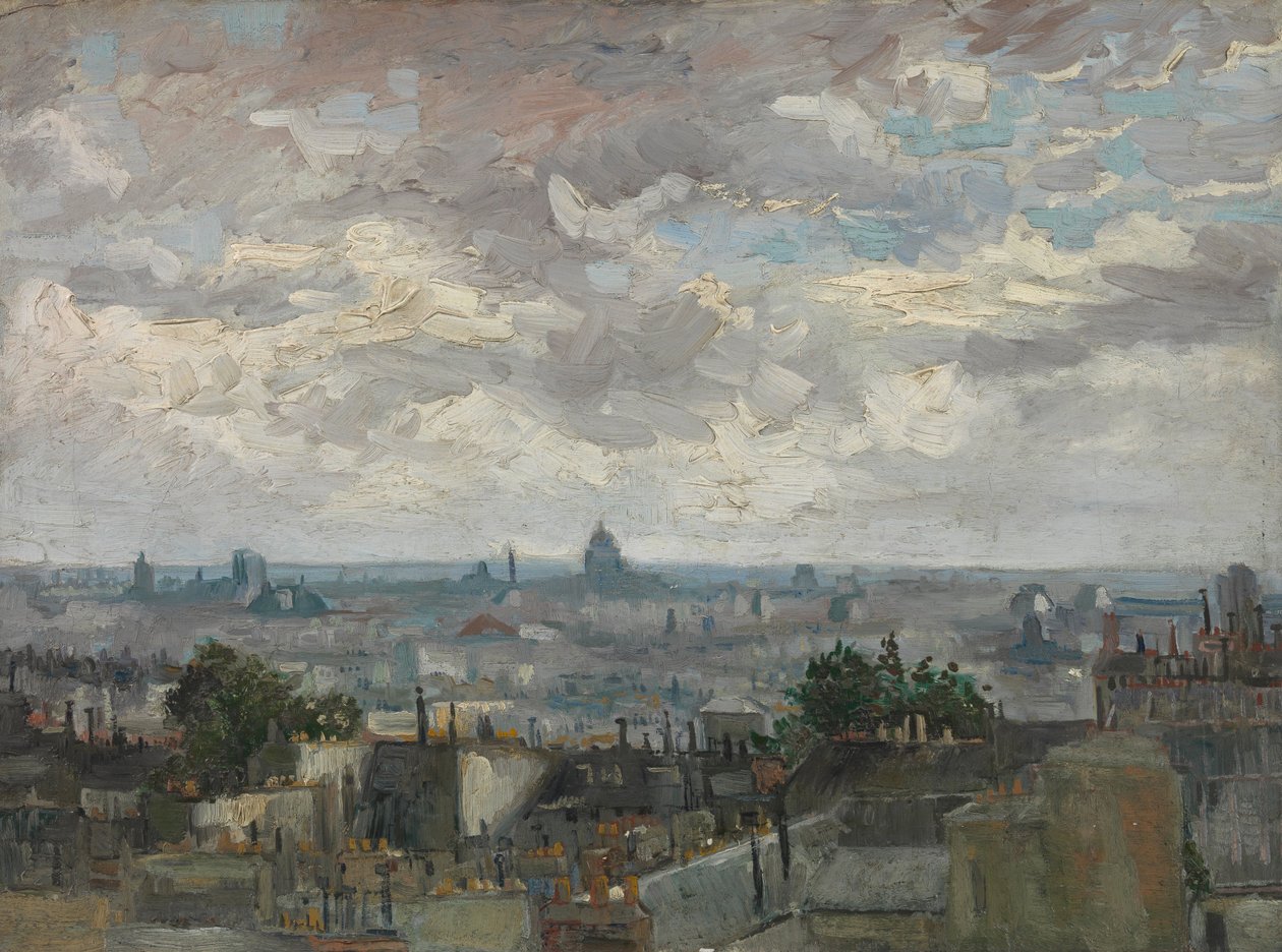 Kilátás Párizsra alkotó: Vincent van Gogh