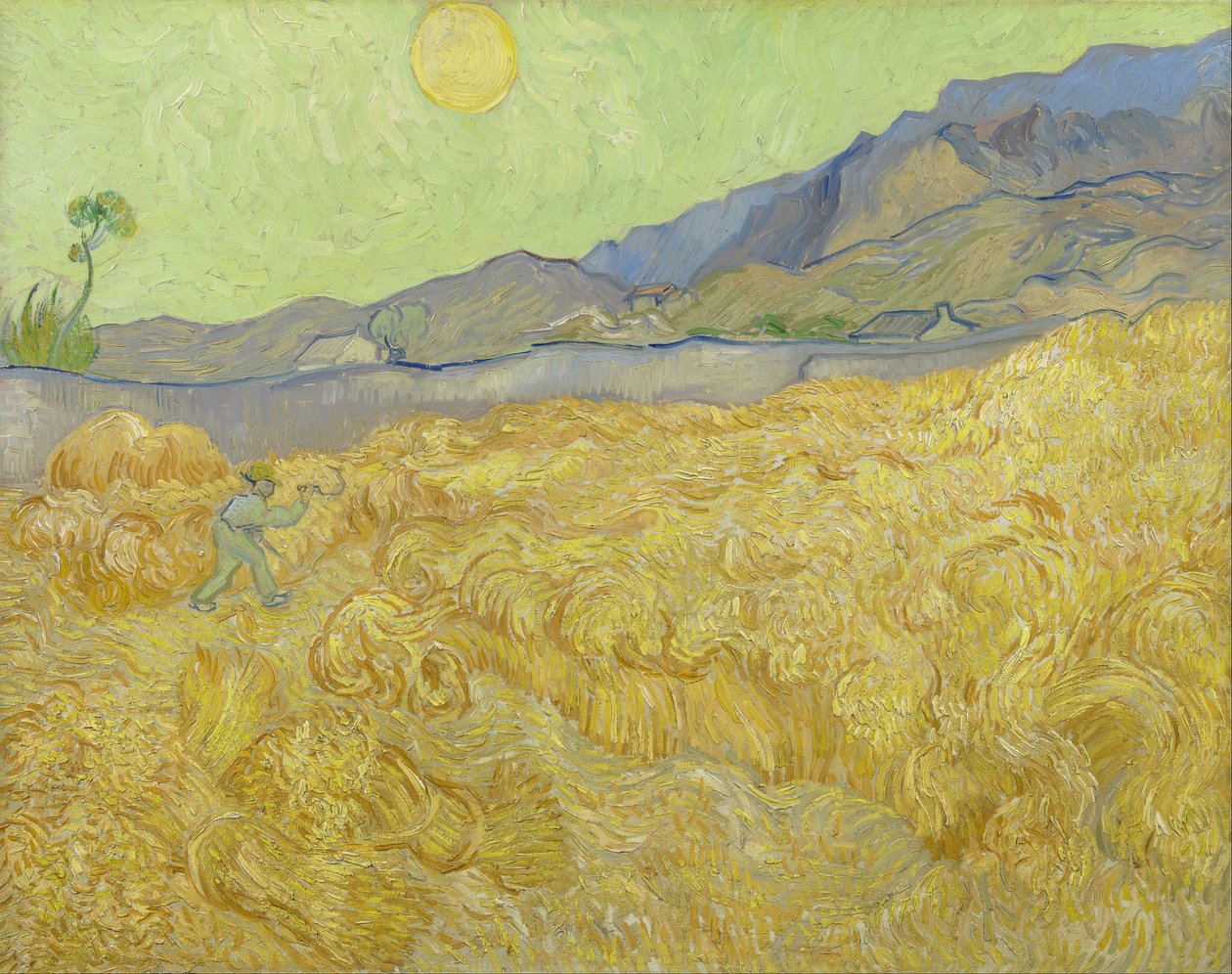Búzamező aratóval alkotó: Vincent van Gogh