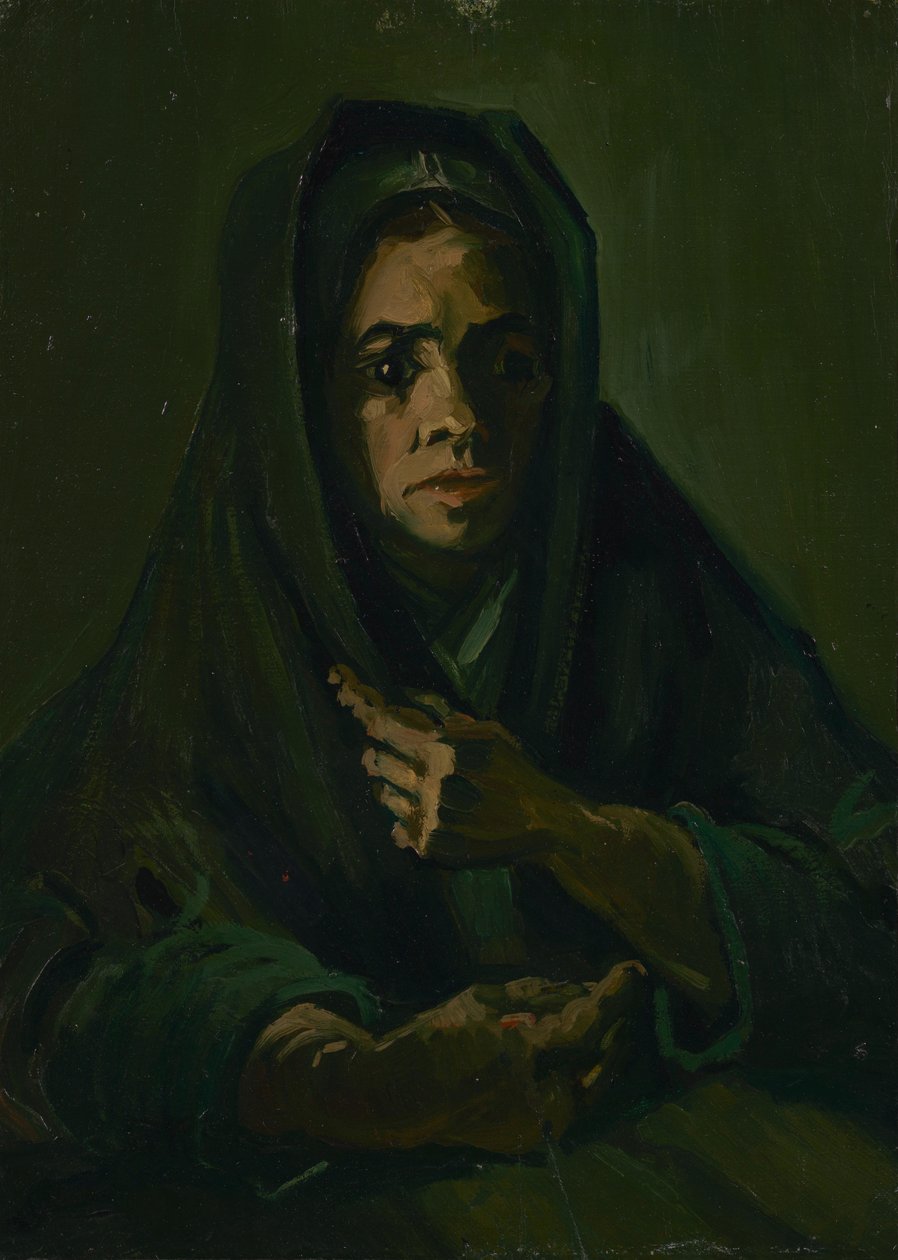 Nő gyászkendővel alkotó: Vincent van Gogh