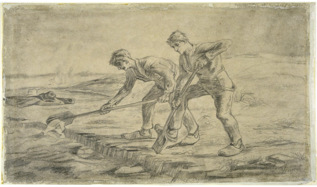Az ásók Köles után, 1880. alkotó: Vincent van Gogh
