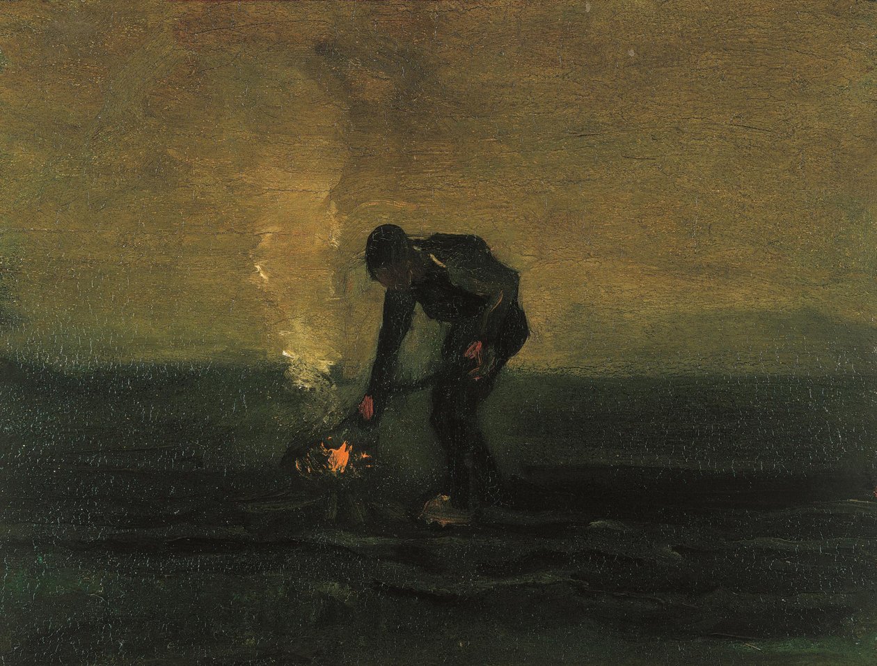 Parasztégető gaz, 1883. alkotó: Vincent van Gogh