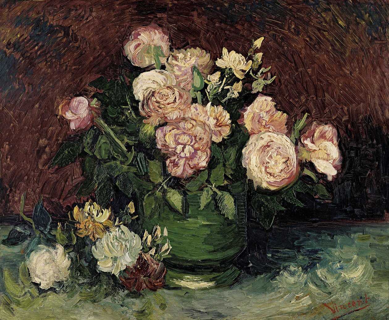Rózsák és pünkösdi rózsa, 1886. alkotó: Vincent van Gogh