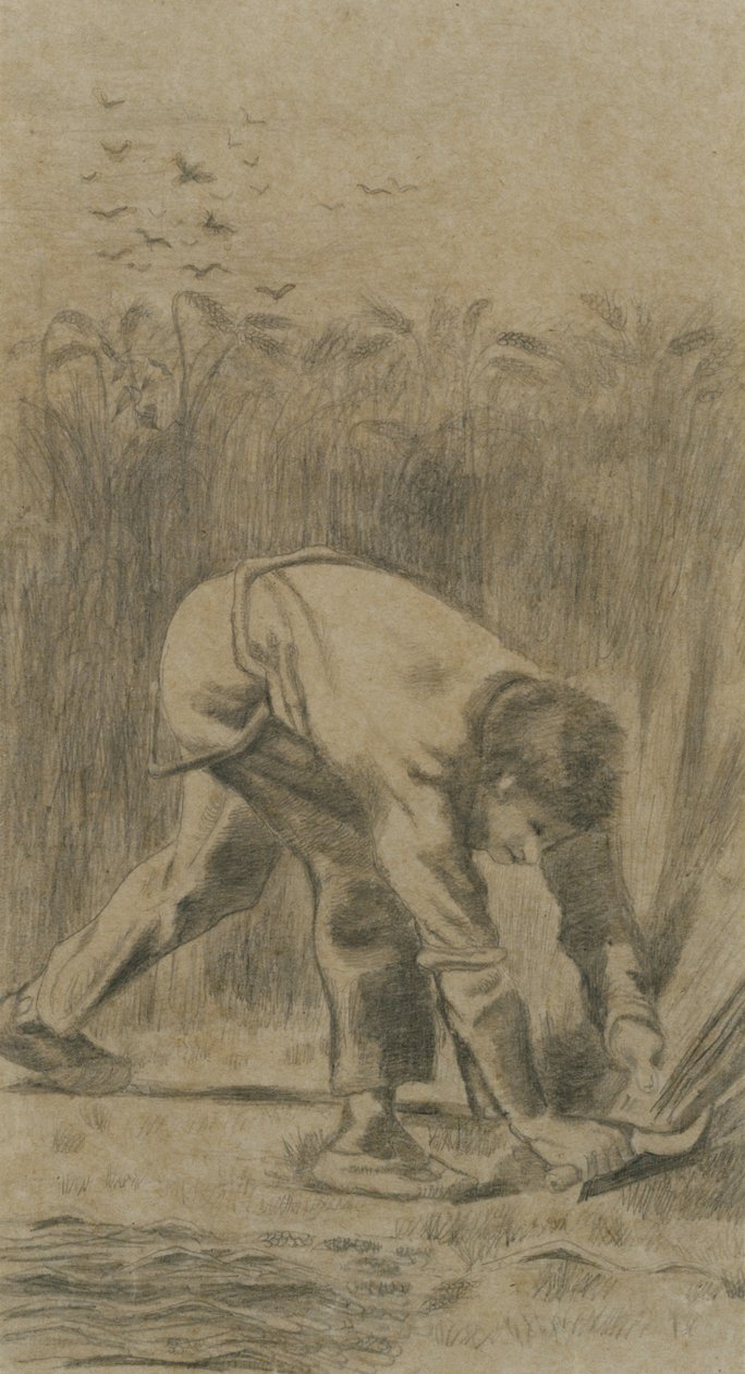 A kaszás köles után, 1880. alkotó: Vincent van Gogh