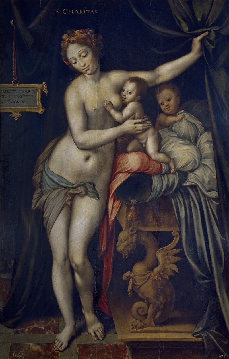 Jótékonyság, 1555 alkotó: Vincent Sellaer