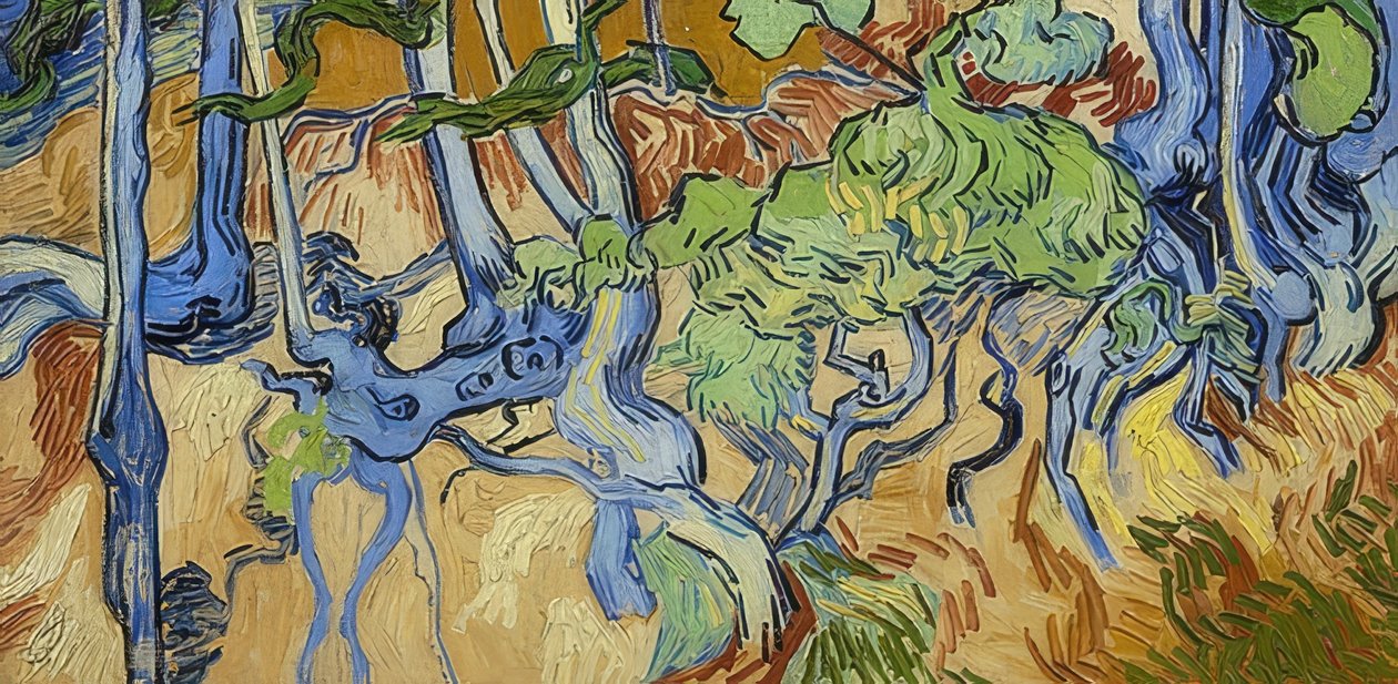 Fa gyökerei. 1890 alkotó: Vincent van Gogh