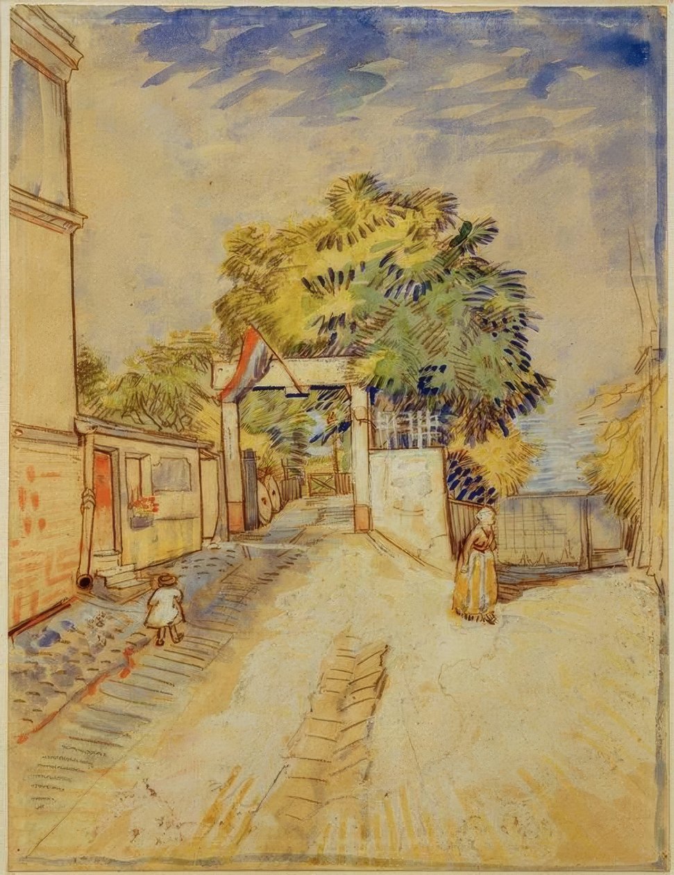 A Moulin de la Galette bejárata alkotó: Vincent van Gogh