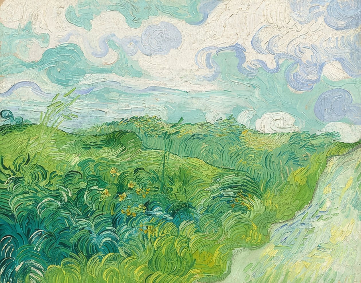 Zöld búzamezők, Auvers. 1890 alkotó: Vincent van Gogh
