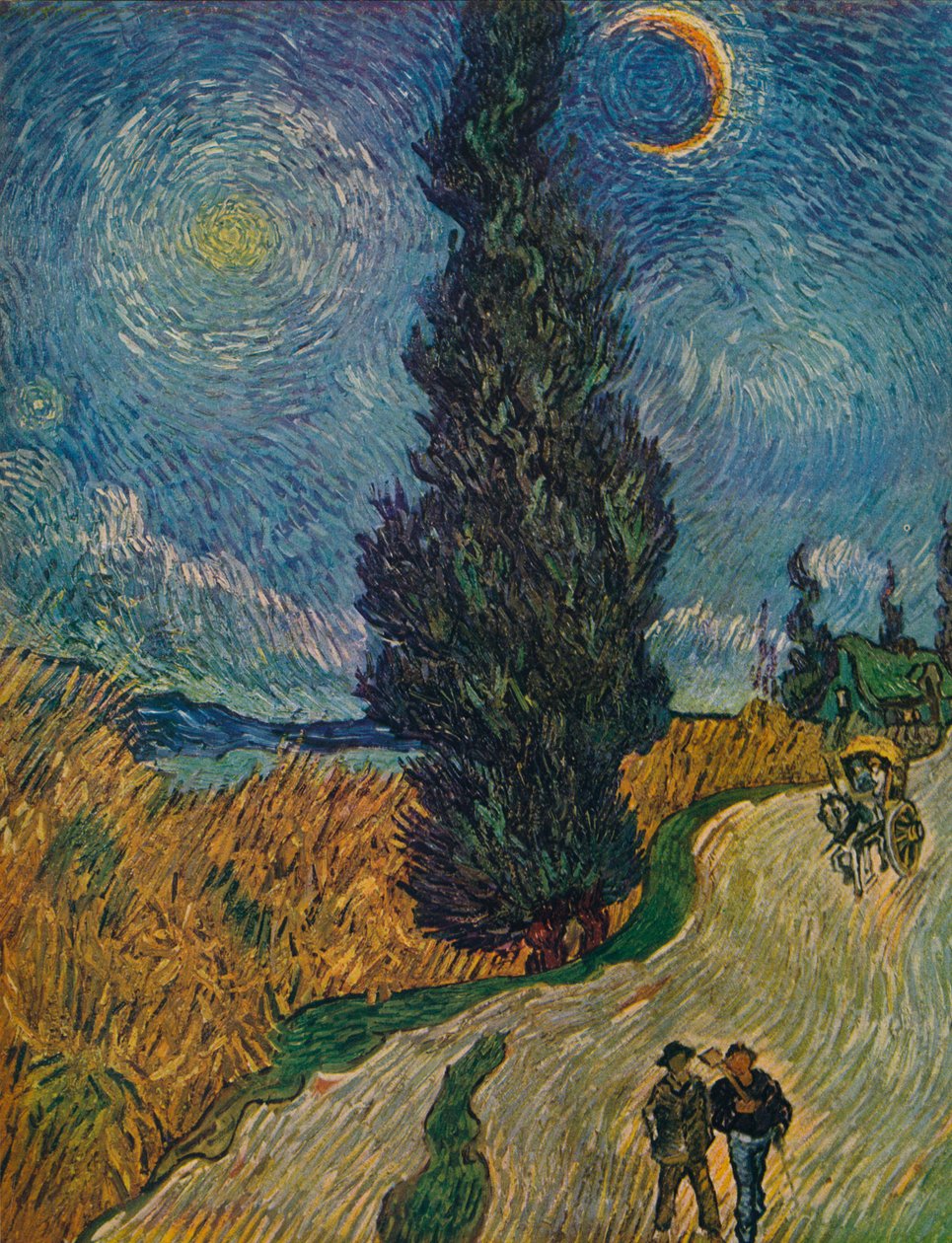 A Cypress Road, 1890 alkotó: Vincent van Gogh