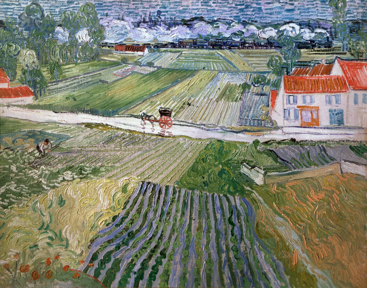Táj Auversben eső után, 1890. alkotó: Vincent van Gogh