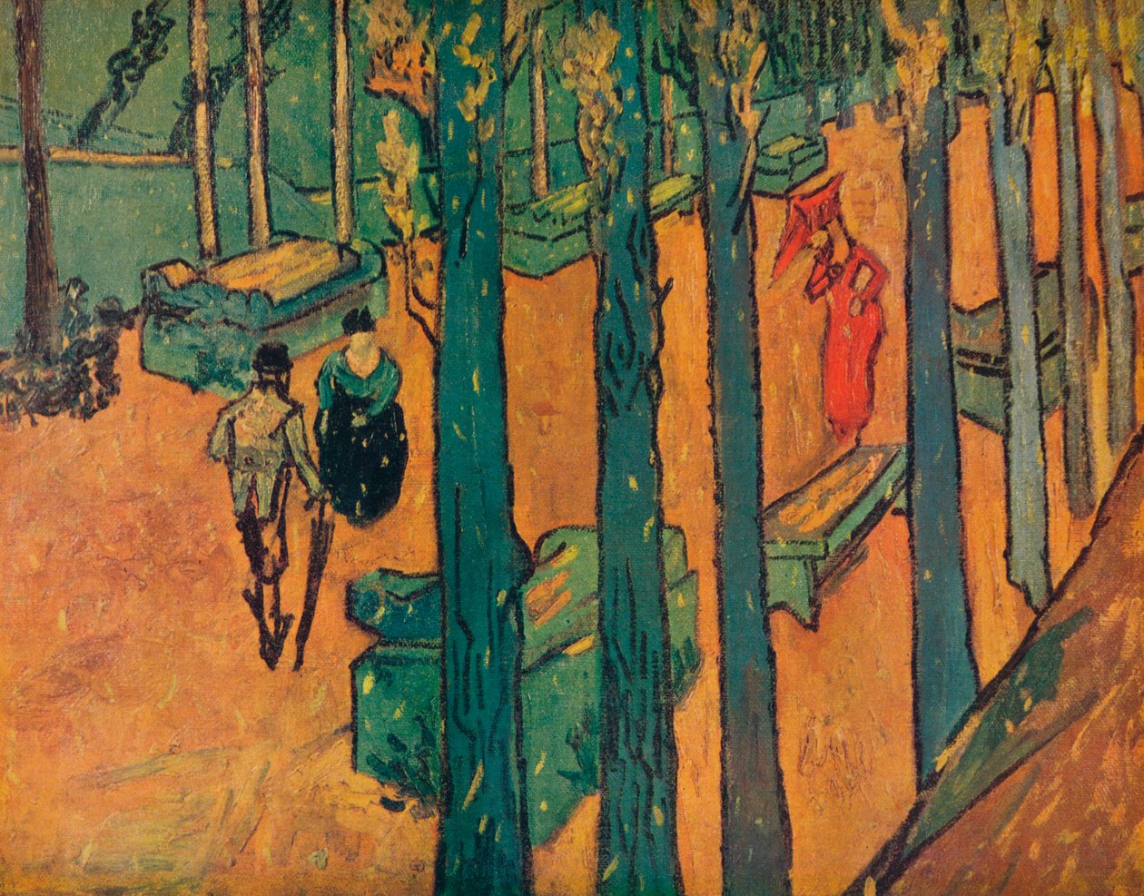 Az Aliscamps, 1888 alkotó: Vincent van Gogh